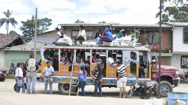 Besucher des Marktes von Popayán