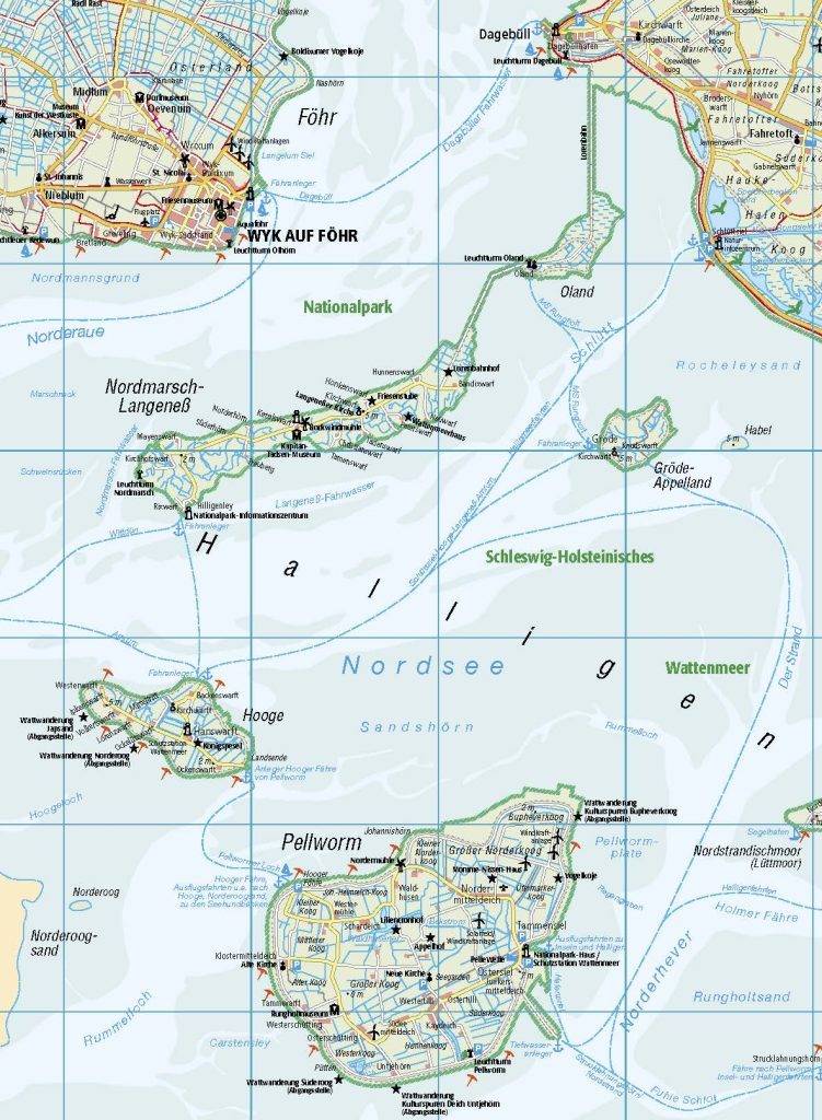 DUMONT Landkartenraetsel Karte Halligen