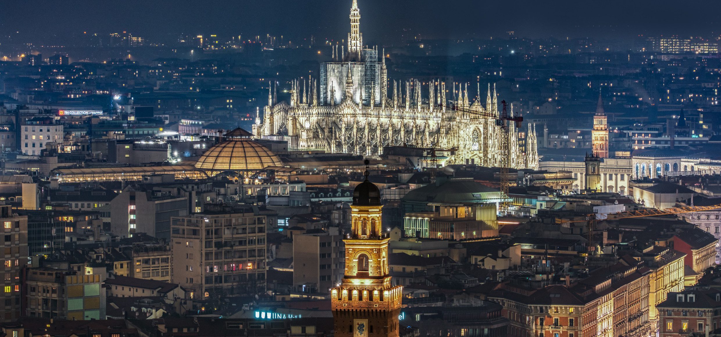 Dom nachts-Mailand-Italien