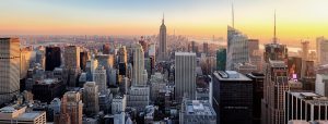 New-York-City-Skyline-Sonnenuntergang