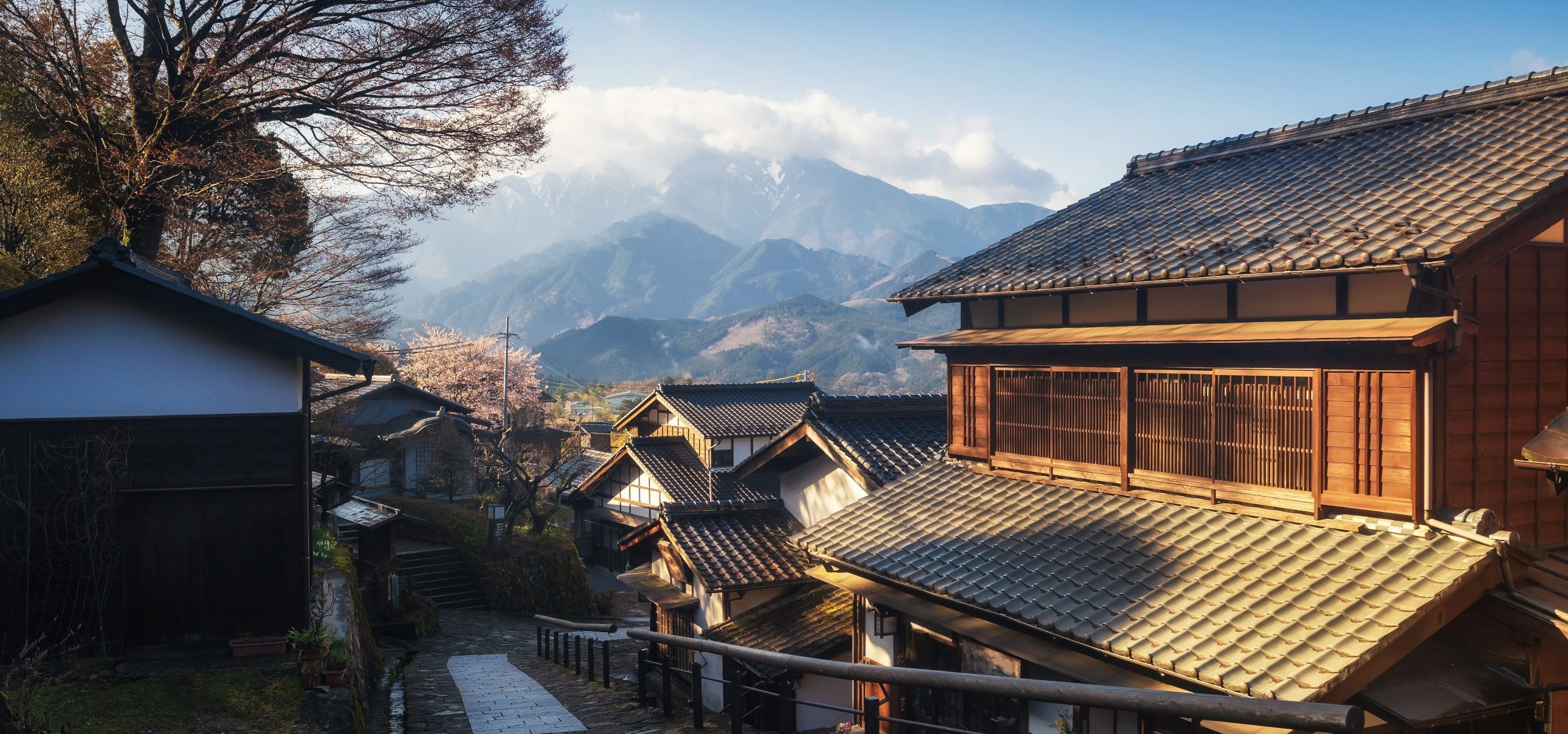 Holzhäuser magome juku nakasendo kisotal nakatsugawa japan