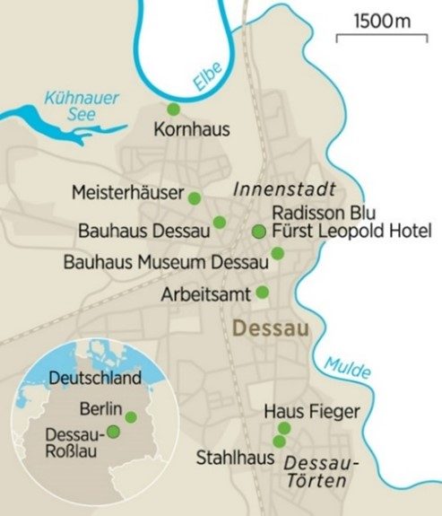Karte Dessau Berlin