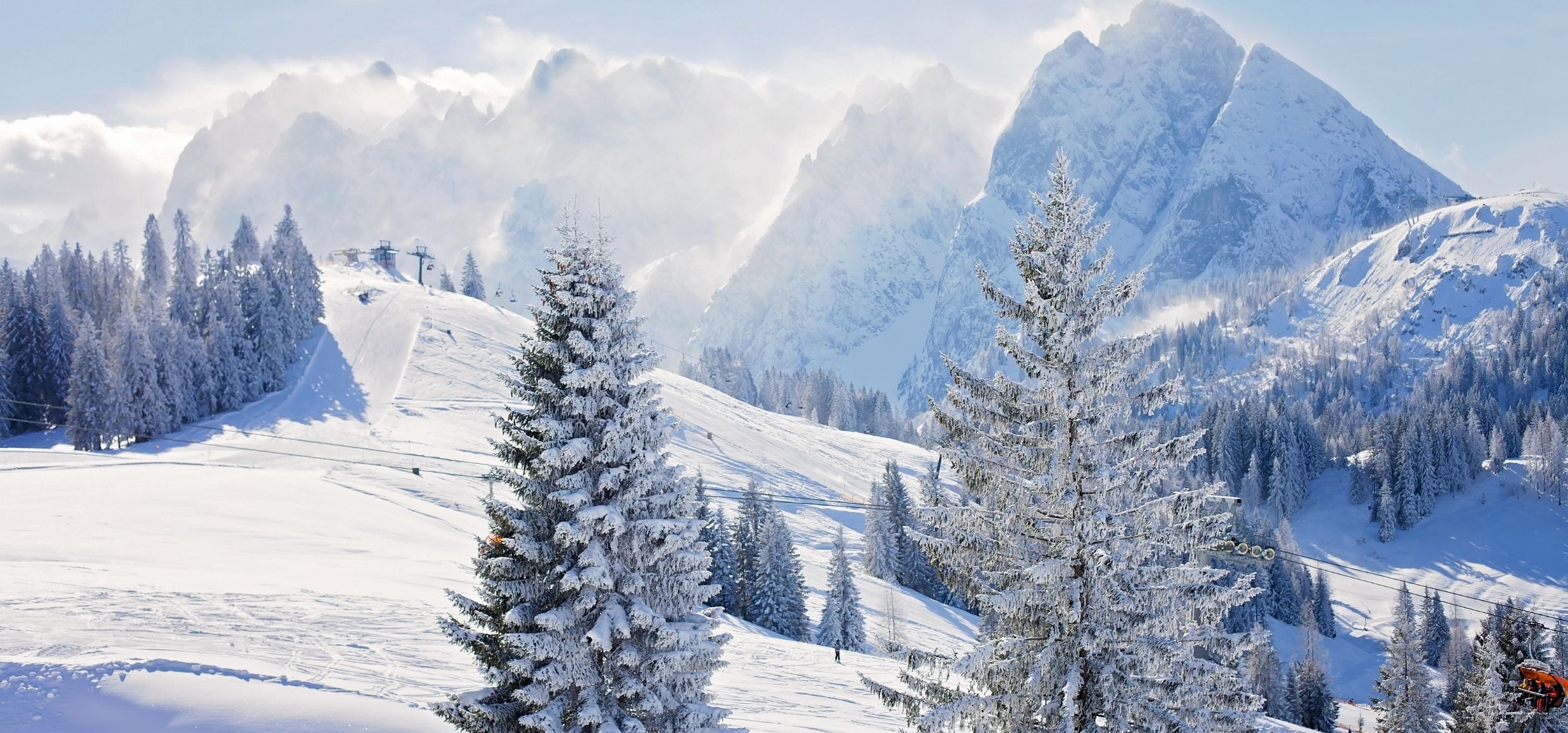 Winter Schnee Landschaft Berge Krippenstein Dachsteingebirge