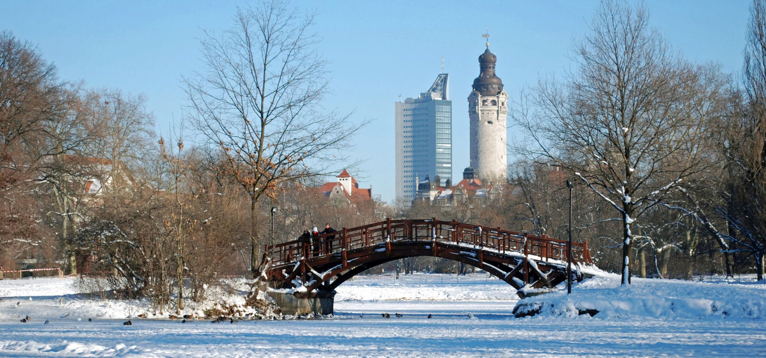 Leipzig Johannapark im Winter