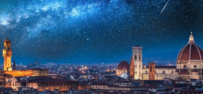 Florenz Italien Skyline Sternenhimmel