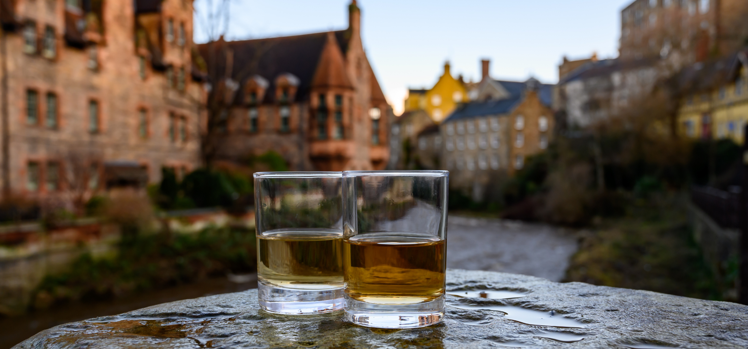 Whiskey Gläser Hintergrund Edinburgh